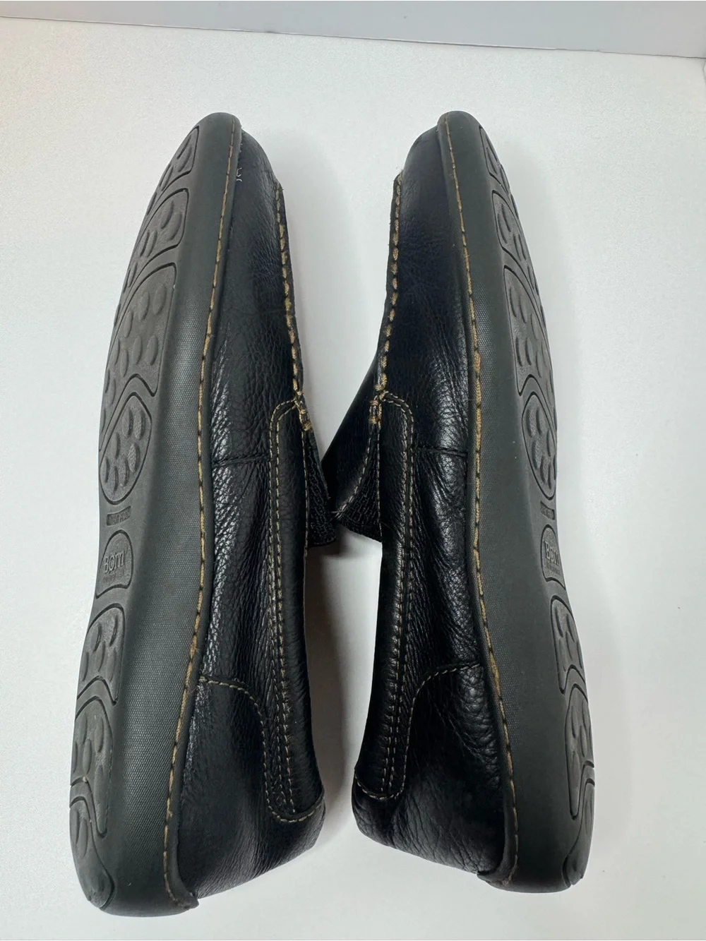 Born Black Leather Driving Loafers Mens Size 10.5M